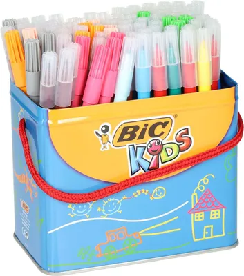 Image de Set de feutres BIC - Kids Visa 84 pièces lavables multicolores