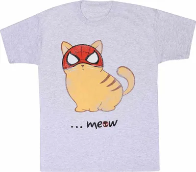 Produktbild von Spider-Man - "Meow" T-Shirt für Herren/Damen Uni HE1743 (M) (Grau)
