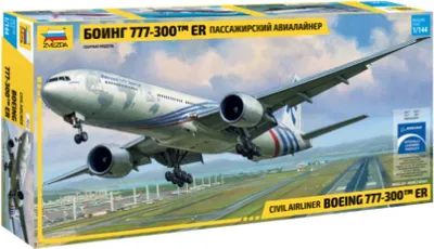 Produktbild von Zvezda 1:144 Boeing 777-300 ER Flugzeug Bausatz