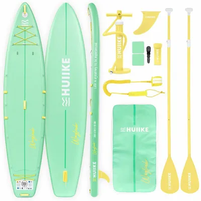 Produktbild von Stand Up Paddling Board 2 Personen Touring 12’6” mit Zubehör, bis 170 kg, Navy