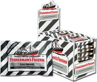 Produktbild von Fisherman's Friend Salmiak ohne Zucker 24 x 25g