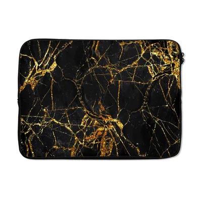 Produktbild von MuchoWow® Laptop Hülle 13 Zoll Gold - Marmor - Glitzer - Luxus Laptoptasche - Laptophülle - Sleeve - Rundumschutz