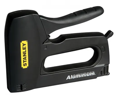 Produktbild von Stanley TR150L Handtacker und Nagler, Heftzange, Gerades Magazin, Schwarz, Aluminium