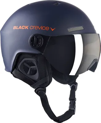 Immagine prodotto di Casco da sci e snowboard BLACK CREVICE - modello GSTAAD | casco con visiera | colore: Marina/Arancione