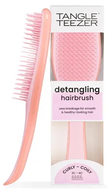 Zdjęcie produktu dla Tangle Teezer Wet Detangler Naturally Curly - Mango Pink - Szczotka do włosów kręconych i mokrych