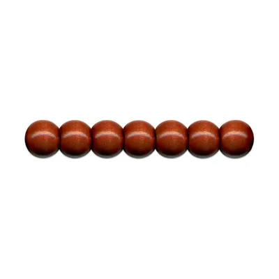 Produktbild von Holzperlen D: 8 mm braun 85 Stück mit Lochbohrung
