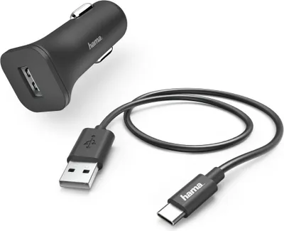 Produktbild von Kfz-Ladeset, USB Type-C, 12W, Schwarz (00210581)