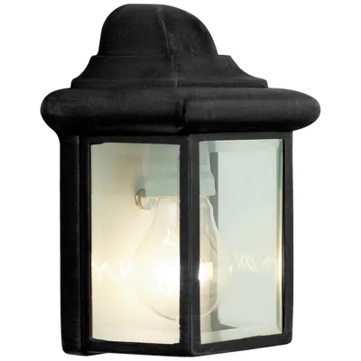 Produktbild von Außen Wandlampe, 22 x 15 x 12 cm, E27, max.40 W, Metall/Glas, schwarz
