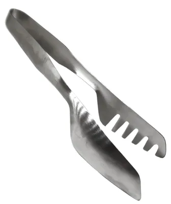 Grillzange aus Edelstahl 29 cm silber für BBQ und Küche