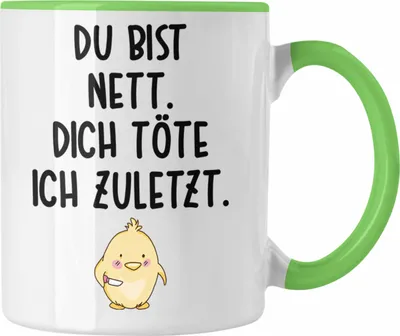 Produktbild von Trendation - Lustige Tasse Kollege Kollegin Geschenk Lustiger Spruch Kaffeetasse Sprüche Sarkasmus Tassen mit Sprüchen (Grün)