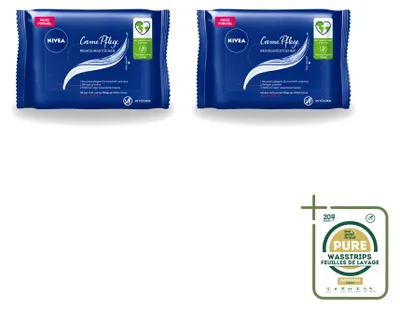 Produktbild von 2 x NIVEA Creme Care Gesichtsreinigungstücher - 25 Tücher - Vorratspackung - 2 Stücke