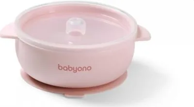 Immagine prodotto di Ciotola in silicone con ventosa e coperchio - rosa