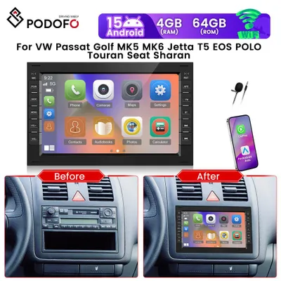 Produktbild von Android-Autoradio mit 7-Zoll-HD-Display, Navigation, Bluetooth und CarPlay