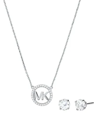 Zdjęcie produktu dla Srebrny zestaw biżuterii MKC1260AN040 (naszyjnik, kolczyki)