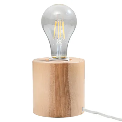 Immagine prodotto di Lampada da tavolo in legno SALGADO 1xE27 15W legna 10x10x10cm Sollux Lighting