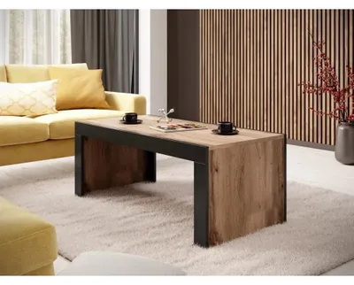 Productafbeelding van Cama MILA bank/tafel 120x60x50, eikenhout "Wotan" afwerking + zwart