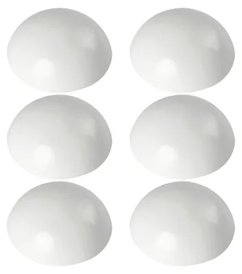 Produktbild von vasalat Wandtürstopper Set - Türpuffer 32mm, Höhe 12mm - Türstopper selbstklebend ideal zum Schutz von Wand & Tür, weiß - 6 Stück