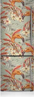 Produktbild von Magnete Küche Kühlschrank Kühlschrankmagnete 60x180 cm - Flamingos