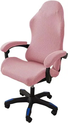 Produktbild von Bürostuhlbezug 4-teilig, Polyester-Elasthan, rosa, für Gaming- und Drehstühle