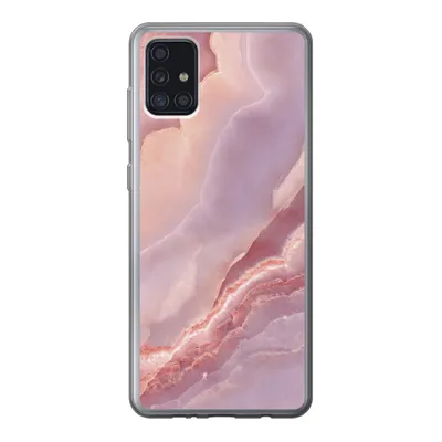 Produktbild von MuchoWow® Handyhülle Schutzhülle Hülle für Samsung Galaxy A52 5G Naturstein - Rosa - Nahaufnahme Silikon Softcase Handy Hülle - Umschlag