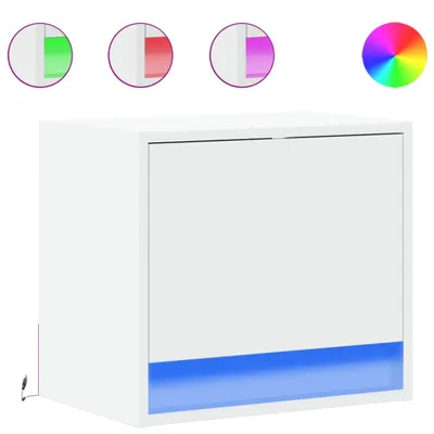 Obrázok produktu pre Nástenné nočné skrinky s LED osvetlením 2 ks biele
