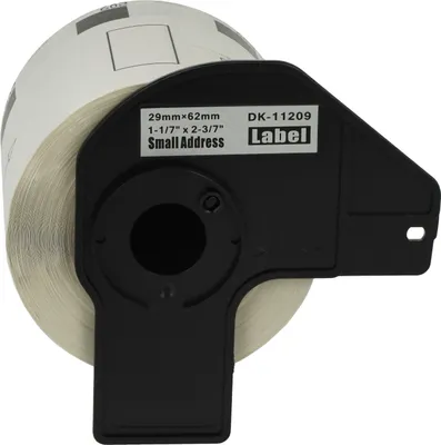 Produktbild von vhbw Rolle mit Halter 62mm x 29mm (800 Etiketten) kompatibel mit Brother PT QL-580, QL-580N, QL-650, QL650TD, QL-700, QL-710 Drucker - Premium Weiß