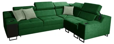 Produktbild von MIRJAN24 Ecksofa Alicante II, Schlaffunktion und Bettkasten, Lampe mit USB-Anschluss, L-Form Polsterecke (Uttario Velvet 2951 + Uttario Velvet 2954, Seite: Rechts)
