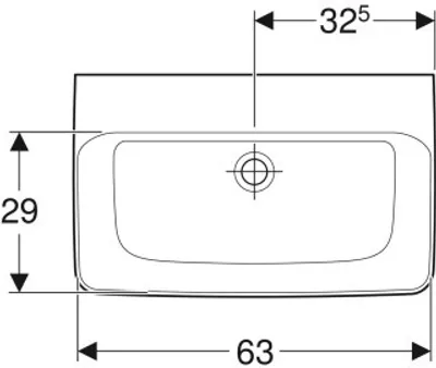 Produktbild von Geberit 501717008 Renova Compact Waschtisch, 65x40cm
