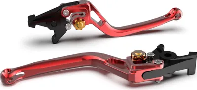 Produktbild von Bremshebel LSL BOW R19R mit ABE für Yamaha YZF-R1 1000 ccm Bj. 2009 - 2014, Farbe Hebel:rot, Farbe Versteller:gold
