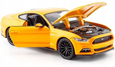 Produktbild von Maisto Ford Mustang GT 5.0 2015 Orange 1:24 Modellauto
