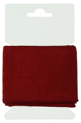 Öko-Tex zertifiziert Strickbündchen Baumwolle elastisch bordeaux