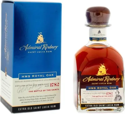 Produktbild von Admiral Rodney Rum St. Lucia HMS Royal Oak + Box 700ml 40% Vol.