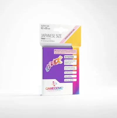 Produktbild von Gamegenic - PRIME Japanese Sized Sleeves Purple (60 Sleeves)