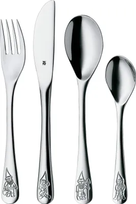 Produktbild von WMF Zwerge Kinderbesteck Set 4-teilig, Kinderbesteck Edelstahl, Besteck Kinder a
