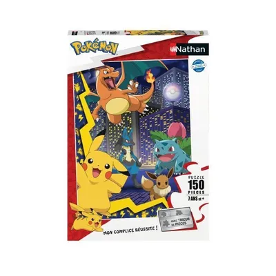Image de Puzzle 150 pièces La ville des Pokémon, Pokémon, Pour enfant, A partir de 7 ans, Nathan, 086189