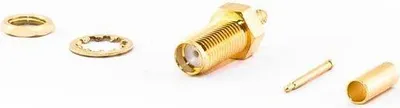 Produktbild von RP-SMA-Einbaubuchse für RG316 Kabel, Crimp, Reverse Polarity