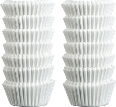Produktbild von Zenker Mini-Muffinförmchen 30mm, 240 St., Cupcake-/Muffin-Cups, Rund, Gerillte Oberfläche, 220 °C, Weiß, Papier