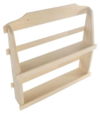 Image de Étagère à épices en bois à deux niveaux pour la cuisine