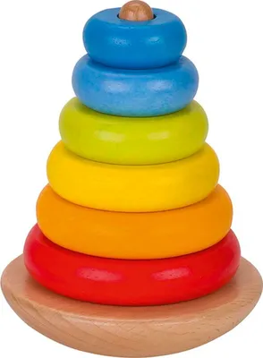 Produktbild von goki bunter Holz Stapelturm Regenbogen