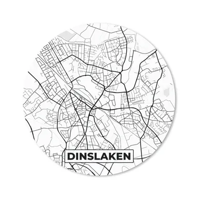 Produktbild von MuchoWow® Mauspad Mousepad Dinslaken - Karte - Stadtplan 20x20 cm - Mousepads - Maus Mat - Pad - Mausunterlage - Schreibtischmatte