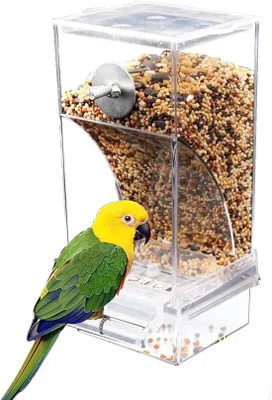 Produktbild von Famanu Automatischer Vogelfutterspender – Transparente Acryl Vogel Futterstation