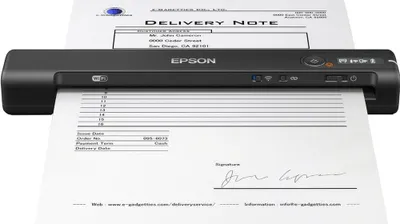 Imagen del producto de Epson WorkForce ES-60W, 600 x 600 DPI, 48 bits, 24 bits, 16 bits, 8 bits, 4 segundos por página.