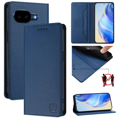 Produktbild von Lederhülle für Google Pixel 11A Hülle Flip Brieftasche Kartenfächern Ständer Schutzhülle Blau