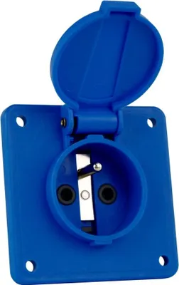 Produktbild von Anbausteckdose 3P 230V IP44 blau französisch System Bals  Einbausteckdose 1406