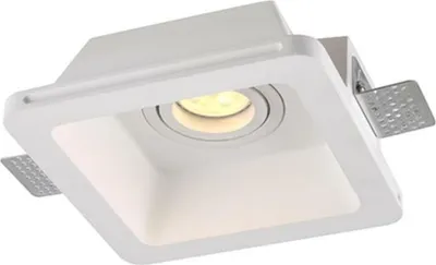 Imagen del producto de ACA Reflector de yeso cuadrado, ajustable, sin marco, con casquillo GU10, modelo G16760C