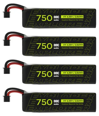 Zdjęcie produktu dla Akumulator FLYWOO Explorer 750mAh 1S HV V2 z wtykiem A30 (4 sztuki)