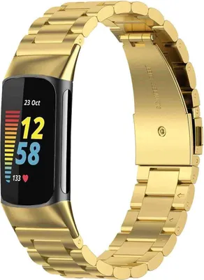 Produktbild von imoshion Edelstahlarmband für Fitbit Charge 5 - Gold