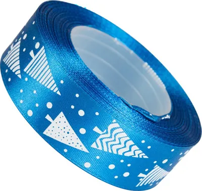 Produktbild von Dekolo Satinband mit perfekt für Geschenkverpackungen und satin deko Weihnachtsbaum 25mm Blau