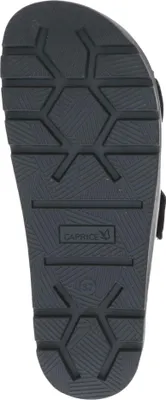 Produktbild von Caprice Damen Pantolette Leder Zweiriemer mit Plateausohle 9-27202-46, Größe:38 EU, Farbe:Schwarz