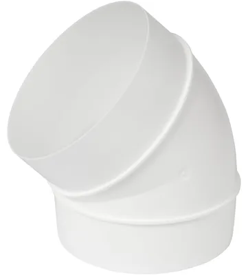 45° Winkel 100 mm Kunststoff – Lüftungsrohrverbinder